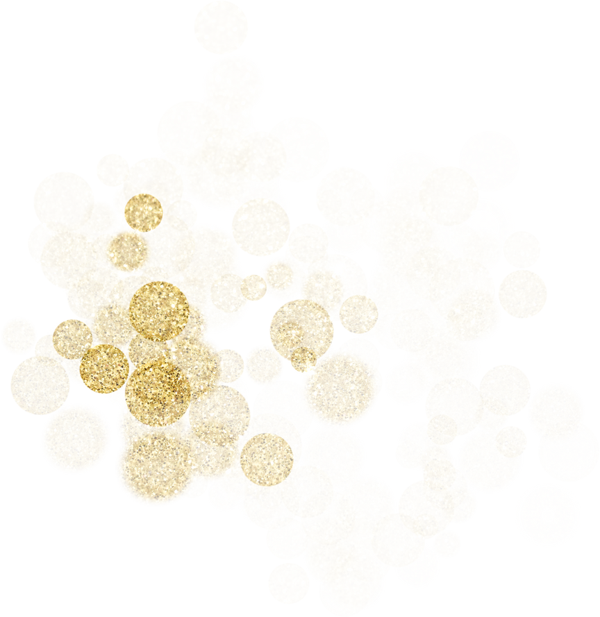 Gold glitter splatter